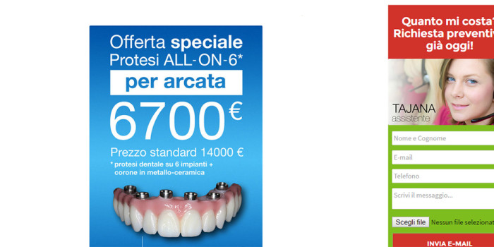 Esempio di Prezzo implantologia estero Croazia