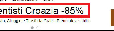 Sconto 85% implantologia in Croazia